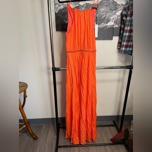 Karen MILLEN CHAIN-TRIM CORAL MAXI DRESS NWTS